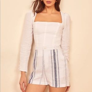 Reformation Sterling Linen Short Size 6